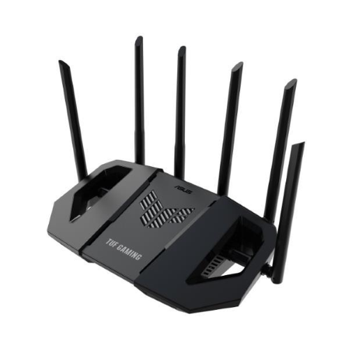 ASUS TUF GAMING BE6500 ROUTER GAMING WI-FI 7 DUAL BAND FINO A 6500 Mbps 4 PORTE 2.5GbE AiMesh e AiProtection Pro 6 ANTENNE NERO